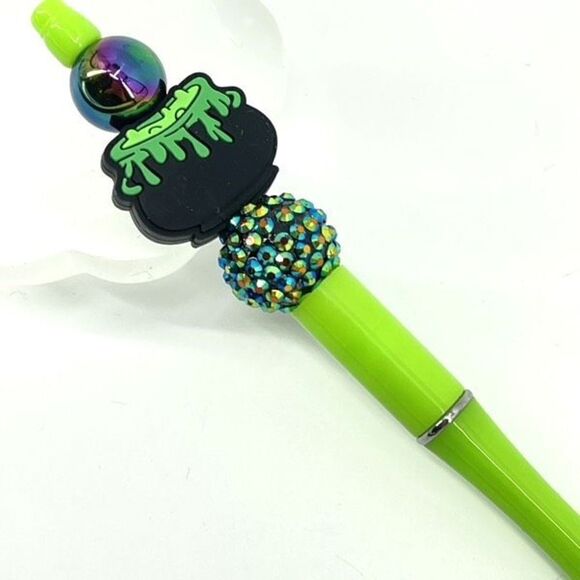 Witches cauldron witch Halloween witchcraft Wicca Wiccan handmade pen NEW beads - Picture 5 of 6